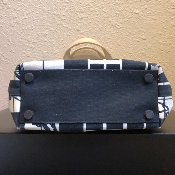 CHANEL Coco Canvas Window Tote Bag Black White Classic - Picture 8 of 15